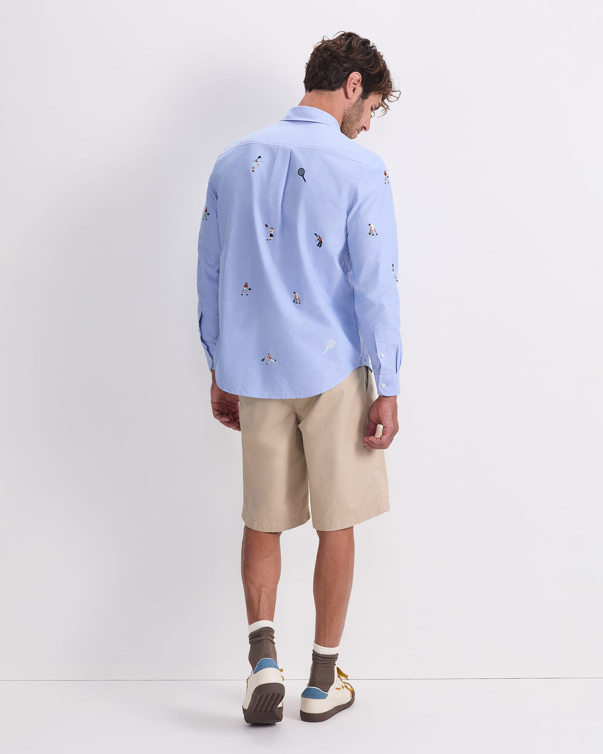 Emroidered Long Sleeve Oxford Shirt