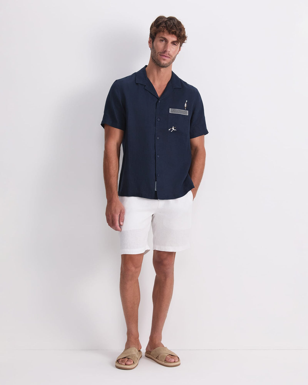 Club Short Sleeve Linen Shirt