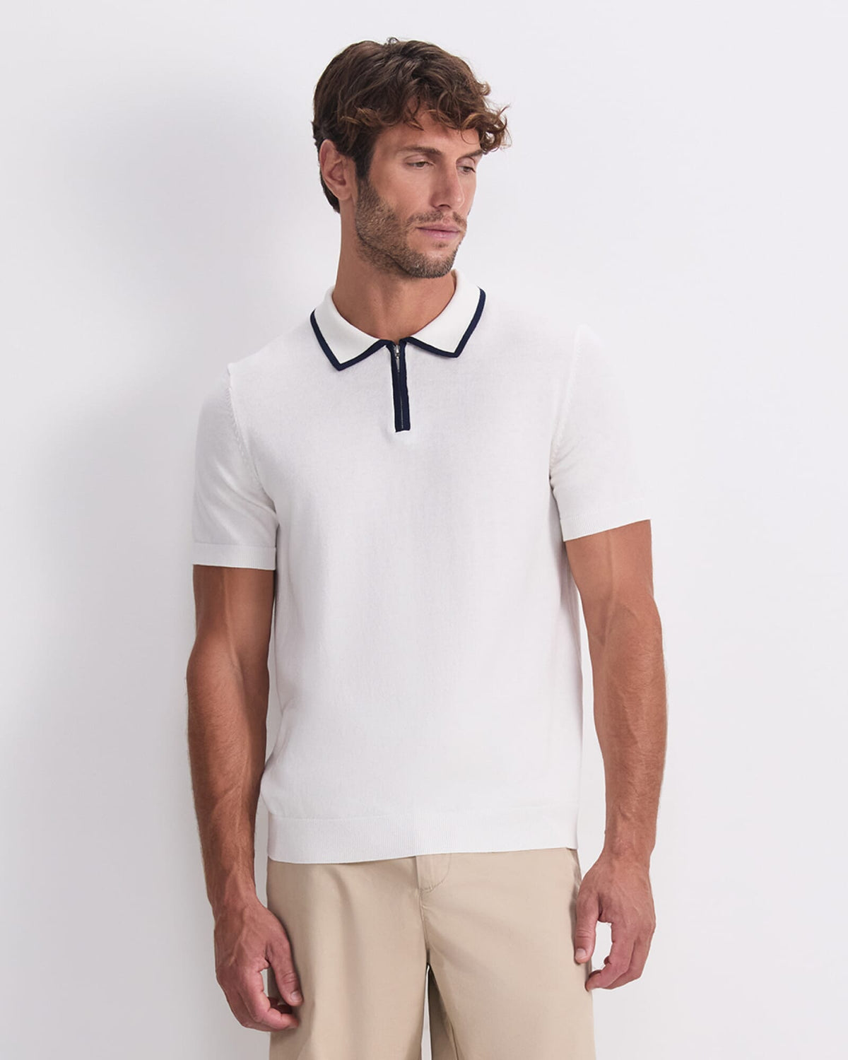 Brookes Quarter Zip Knit Polo