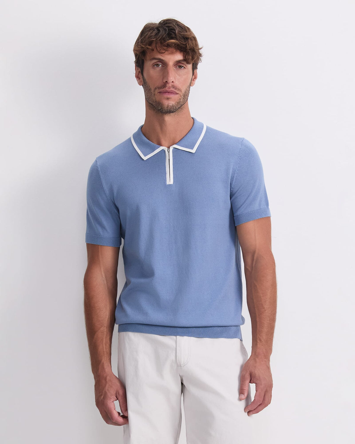 Brookes Quarter Zip Knit Polo