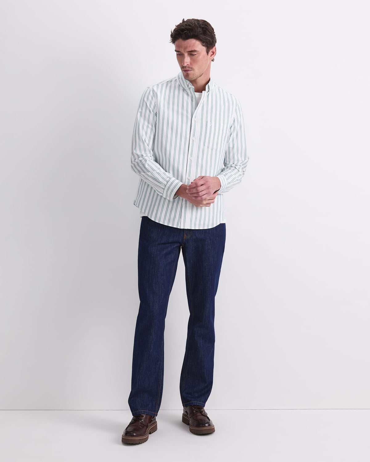 Oxford Long Sleeve Stripe Shirt