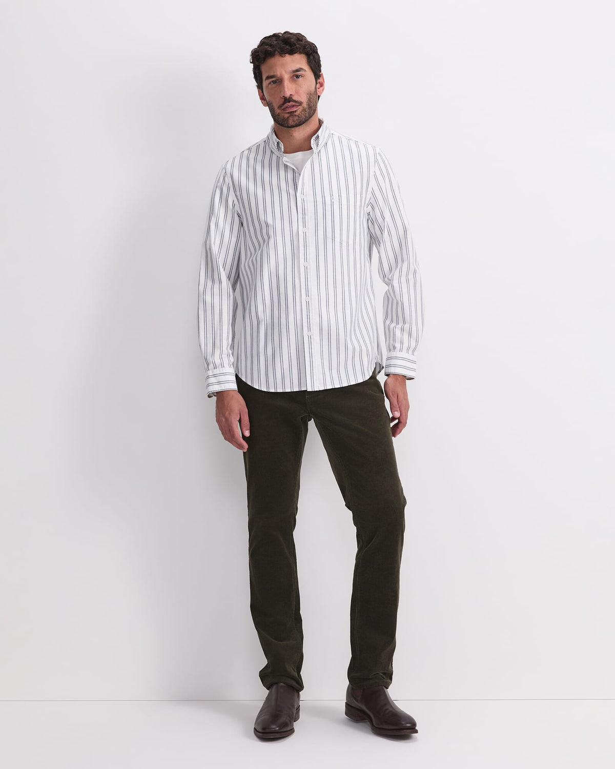 Oxford Long Sleeve Stripe Shirt