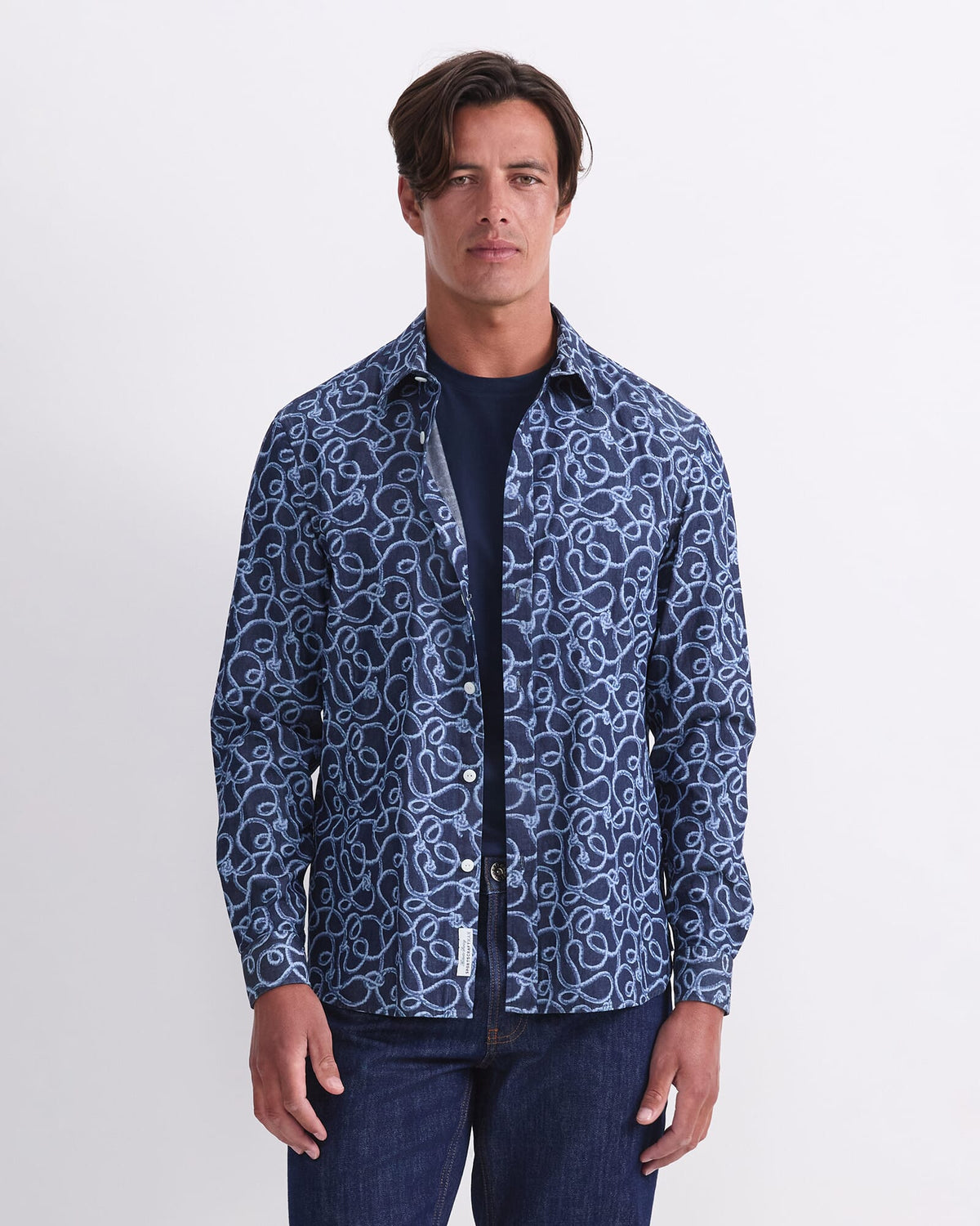 Rope Long Sleeve Print Shirt