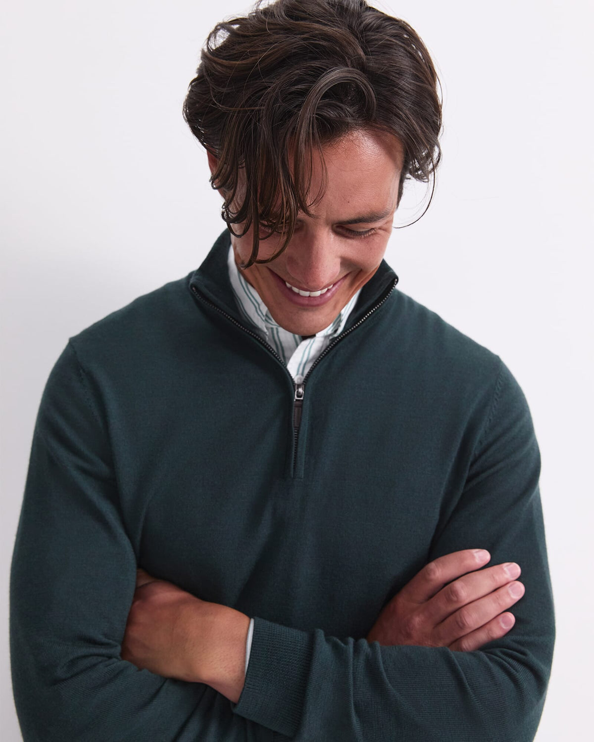 Merino Quarter Zip Knit