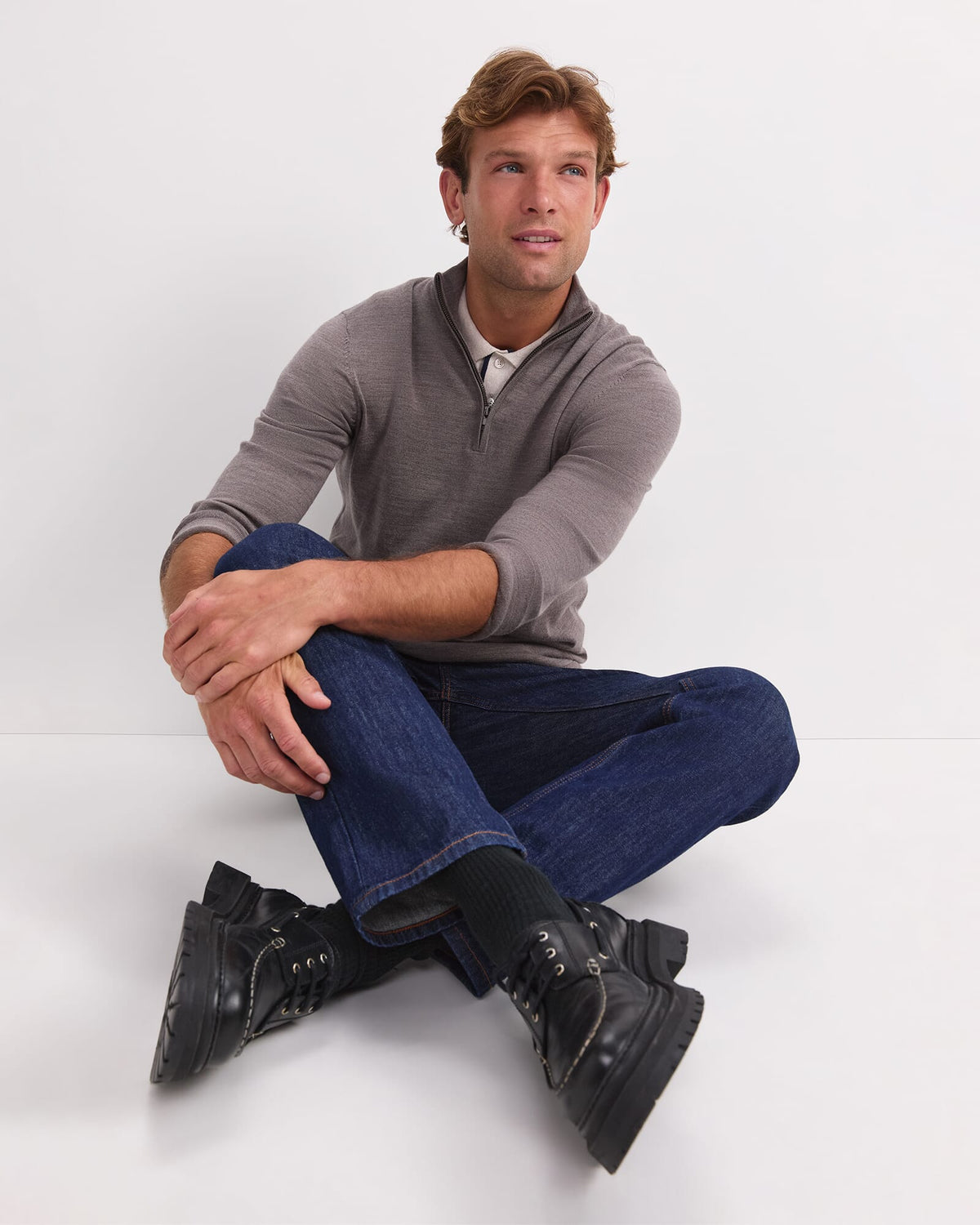 Merino Quarter Zip Knit