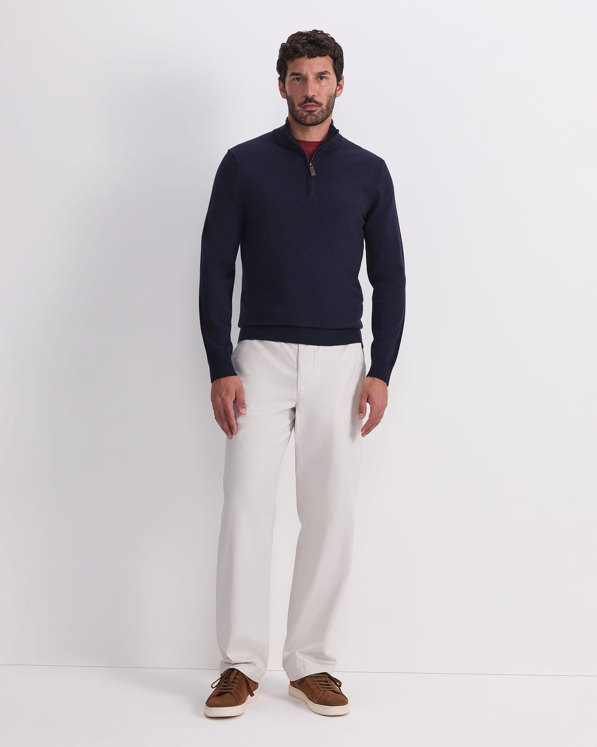 Merino Quarter Zip Knit