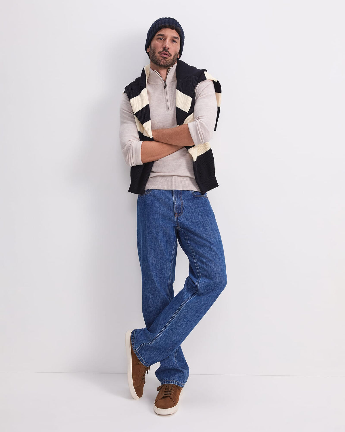 Merino Quarter Zip Knit