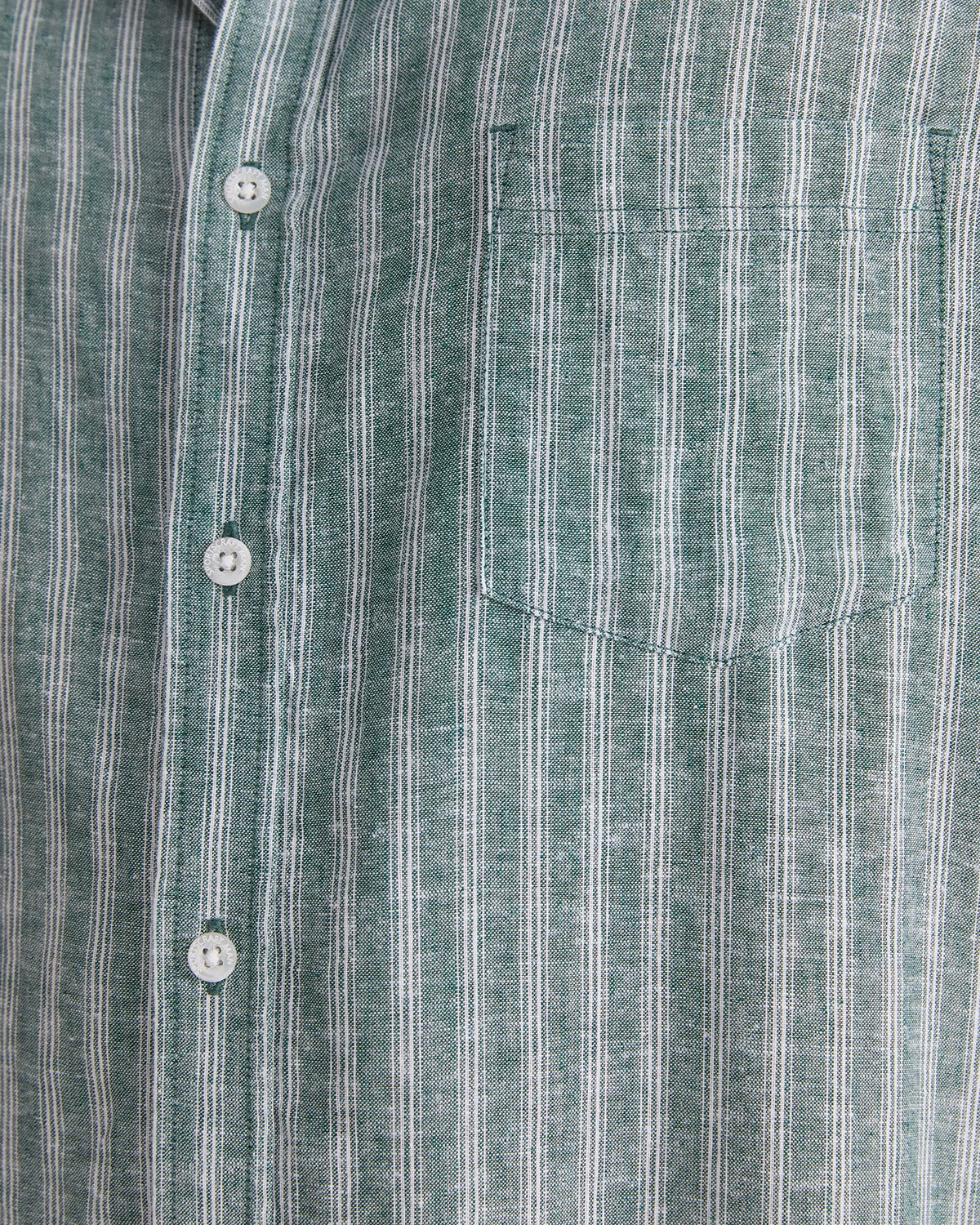 Linen Short Sleeve Stripe Shirt