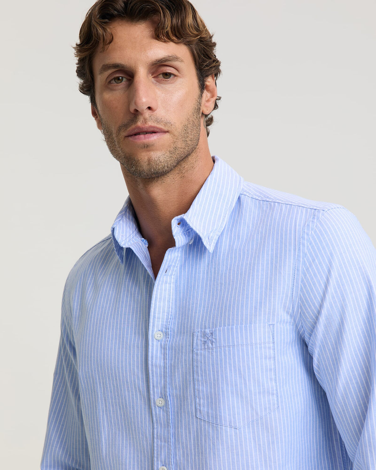Oxford Long Sleeve Stripe Shirt